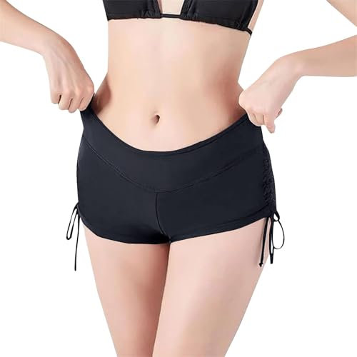Bas Maillot De Bain Femme Menstruel Et Adolescente,Taille Haute Absorbant Anti Fuite Swimwear Sport Culotte De Bain Femmes Cordon De Serrage Latéral Bikini Bottoms Bas Maillot De Bain Menstruel