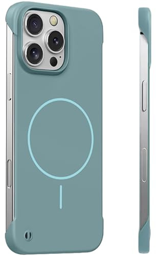 FAOMSEBS for iPhone 15 Pro Max Case MagSafe (Bare Metal Feel) [Built-in Strong Magnet] [Rapid Heat Dissipation] Slim Borderless Cover for iPhone 15 Pro Max Phone Case, Thin Sturdy MagSafe Cover 6.7''