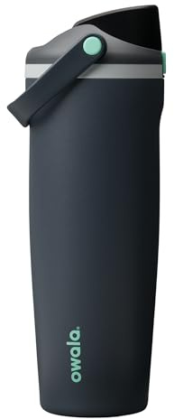 Owala FreeSip Sway Stainless Steel Water Bottle, 890ml, Foggy Tide | Insulated Stainless Steel | Durable Grab-and-Go Bucket Handle | Leak-Proof Lid with Push-Button to Open