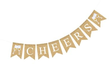 BESPORTBLE Leinenbanner mit gezackten Enden Wimpelkette Buchstabenfahne für Junggesellenabschied Partydekoration Mehrfach Verwendbar