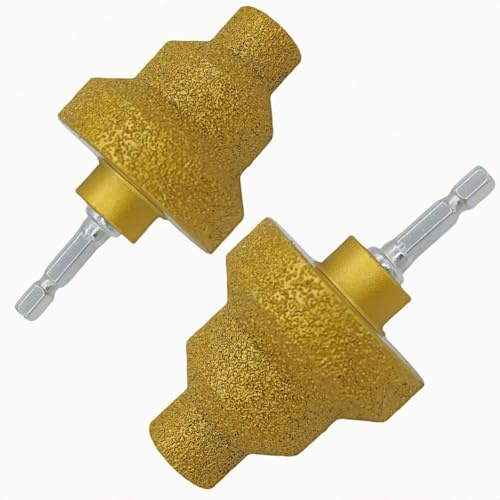 Hipzeepo 2 Brocas Escalonadas de Diamante (20 Mm/35 Mm/50 Mm) - Abridor de Agujeros de Rosca M10 para Azulejos y Hormigón - Biseladora y Pulidora con Amoladora Angular