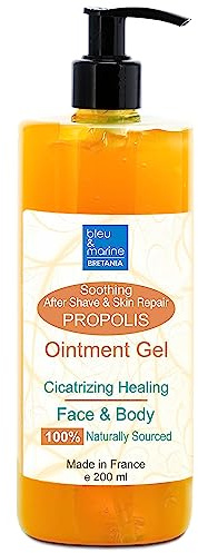 Propolis Gel 227ml Gesichtsreinigung Empfindliche Haut Unvollkommene Haut Beruhigende Rasur Beruhigende Juckreizlinderung Feuchtigkeitsspendende Haut und Lippen After sun After shave