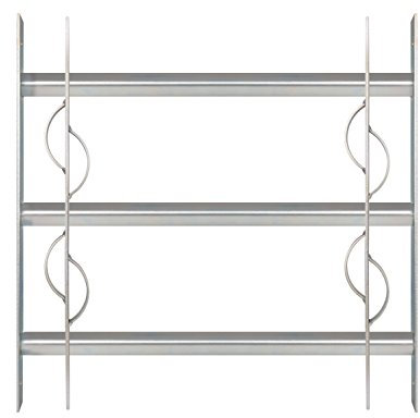 Alberts 563615 Fenstergitter Secorino Style | Ausziehbar für Fenster außen | Einbruchschutz Gitter | galvanisch blau verzinkt | 450 x 500-650 mm