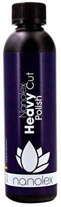 Nanolex Heavy Cut Politur 250ml, Premium Schleifpolitur & Schleifpaste für alle Autolacke, Polierpaste Auto entfernt tiefe Kratzer & Schleifspuren bis 1.500er Körnung, silikonfreier Lackreiniger