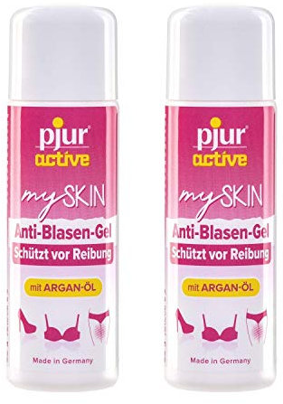 pjuractive mySKIN - Hautschutz-Gel für Frauen - Nie wieder Schmerzen durch Blasen und Reibung dank unsichtbarem Schutzfilm - 30ml (2er Pack)