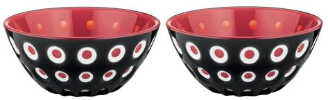 Guzzini - Le Murrine, Set 2 Schüsseln - Schwarz/Weiß/Rot, Ø12,5 x h5,6 cm | 300 cc - 279412146
