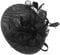 Caprilite Black and Black Sinamay Big Disc Saucer Fascinator Hat for Women Weddings Headband