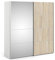 Furniture To Go | Verona Sliding Wardrobe 180cm in White with Oak and Mirror Doors with 2 Shelves