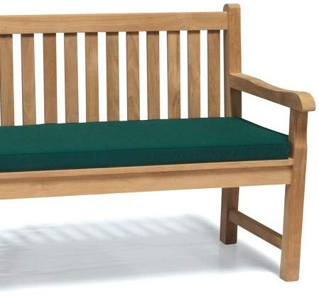 Teako Design Auflage für Bänke Arezzo Ascoli Belluno Bari Bergamo Catania Auflage auswählen grün 180 x 50 cm Bank Holzbank Gartenbank Teakbank Gartenzubehör Gartenmöbel