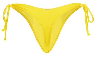 RELLECIGA Women's Thong Bikini Bottom, Yellow, Large