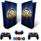MaD Vision® Extra-Durable Skin Set per PS5 Disc + 5 Paia di Aiming Rings | Pellicola Adesiva in Vinile Opaco per PlayStation 5 + 2 Controllers - per Inter Design