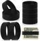 8 Stück Wallet Band Geldbänder Silikonbänder für Geld Bargeld Karten Elastische Geldhalter Brieftasche Geldklammer Alternative mit 4 PVC Karten für Männer Frauen (Schwarz)