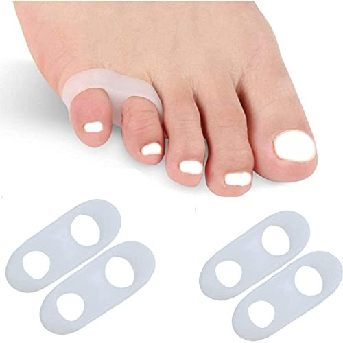 Nein 4 Pezzi Separatori Separatore Dita Piedi Mignolo Silicone, Distanziatori Mignolo, Divaricatore Per Le Dita Dei Piedi, Proteggi Mignolo, Per Evitare Sfregamenti E Alleviare La Pressione
