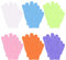 VEGCOO 6 Paires Gant Exfoliant, Gommage Corps, Gant Exfoliant Corps, Gants De Toilette pour Femmes Hommes Enfants Douche/Bain/Spa/Massage (6 Couleurs)