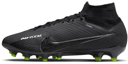 NIKE Men's Zoom Mercurial Superfly 9 Elite Ag-pro High Top, Black Dk Smoke Grey Summit White Volt, 9.5 UK