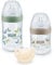 NUK for Nature Start Set Babyflasche und Schnuller, 0−6 Monate, 100 % natürliche Rohstoffe, 2 x Flaschen (150 ml + 260 ml), 2 x Schnuller aus Silikon, BPA-frei, 4 Stück