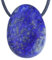 Lebensquelle Plus Lapislazuli Tropfenanhänger | Gebohrter Tropfen Trommelstein Anhänger mit Baumwollband | Hochwertiger Edelsteinanhänger
