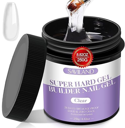 SAVILAND Aufbaugel für Gelnägel – 250g Superhartes Gel für Nägel, Großes Fassungsvermögen Aufbaugel für Gelnägel,Nagelstärkungsgel für Nagelverlängerung, Nagelgel Starterset für Builder Nail Gel