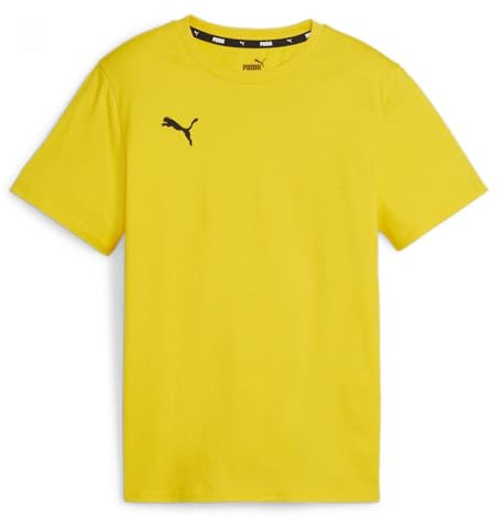 PUMA Unisex Teamgoal Casuals Tee Jr T-Shirt, Faster Yellow-puma Black, 128 EU