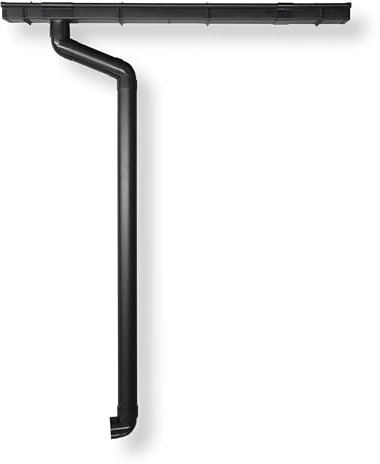 4 Home & Garden Dachrinne Kastenrinne RG 70 Komplettset mit Fallrohr bis 750cm | Typ 200 Fallrohr DN 60 | Kunststoff PVC Anthrazit (Dachlänge bis 600cm)
