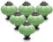 Cjueiom 12 Pack Ceramic Drawer Knobs, Sage Green Vintage Cupboard Knobs with Mounting Screws, Antique Wardrobe Pull Handles for Kitchen Cabinet and Dresser