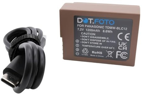 Dot.Foto DMW-BLC12, DMW-BLC12E Premium 7.2v / 1200mAh Akku mit USB-Ladeanschluss für Panasonic