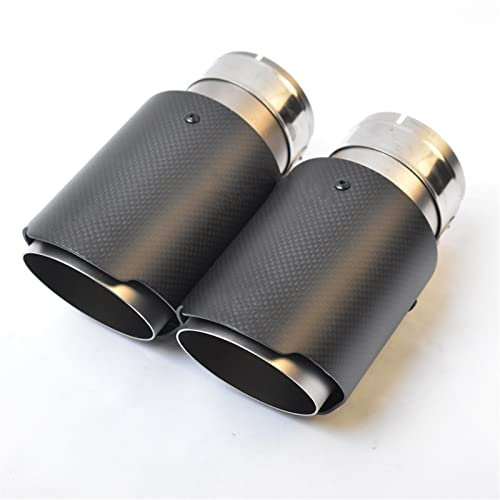 Auto Endrohr Auto Matt Carbon Sandstrahlen Auspuffrohr Edelstahl Schalldämpferspitze Auspuffblende (Größe : 67-101mm)