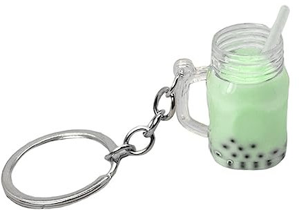Gereiny LLLucky Mignon Bubble Tea Porte-clés Charms KawaiiCar Sac À Dos Porte-clés Sac Pendentif Couple Cadeau Mini Tasse Pendentifs avec Anneaux Porte-clés