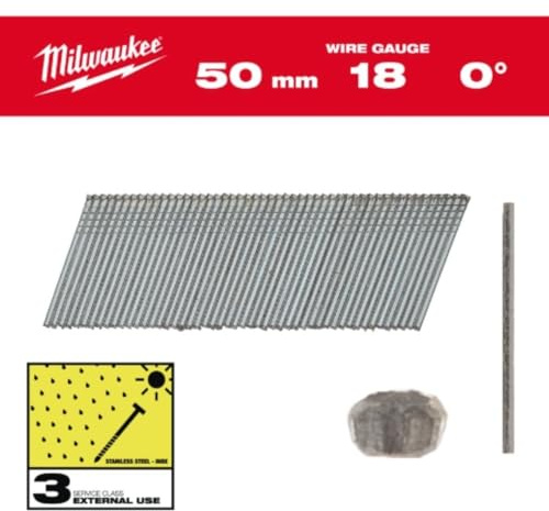 Milwaukee Stauchkopf-Nägel 18G SC3, Edelstahl 50 5000-4932492564