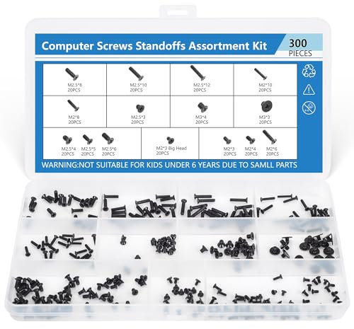 Lot de 300 vis M2,5 M2 M3 pour ordinateur portable Lenovo, Dell, HP, Asus, Samsung, Toshiba, Acer, SSD, HDD, SATA, montage de disque dur, 12 tailles