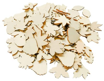 Lot de 120 Feuilles d'automne Vierges en Bois Brut - Petites Feuilles d'érable en Bois - Feuilles d'arbre de Remerciement - Décorations de Thanksgiving