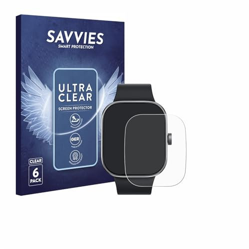 savvies (6 Pezzi Pellicola Protettiva per Xiaomi Redmi Watch 4 Protezione Schermo Trasparente