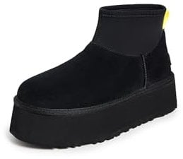 UGG Damen W Classic MINI Dipper Boots, Schwarz, 37 EU