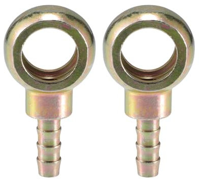 A ABSOPRO Universaler Banjo-Bolzen 16 mm ID 8 mm OD Banjo-Bolzen Schlauchstutzen-Adapter Ersatz für Motorrad Auto Metall Bronze Farbe (Set aus 2 Stück)