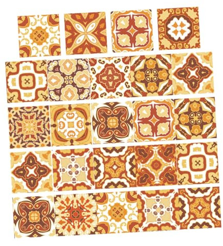 CIMAXIC 24pcs Fliesen Aufkleber Peel Und Stick Fliesen Aufkleber Set Vintage Mosaik