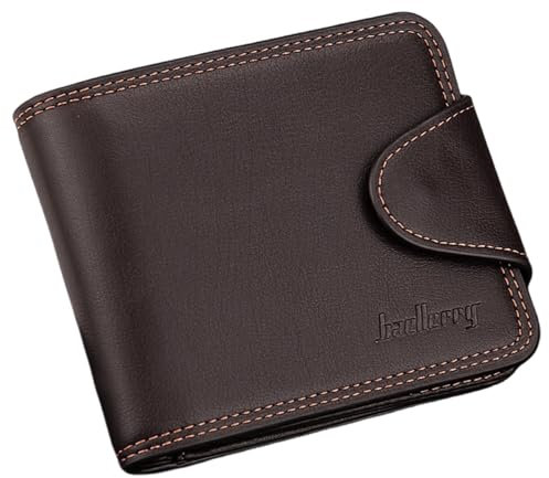 ZEWZI Geldbörse Herren Leder mit Reißverschluss-Münztasche Slim Wallet Herren Geldbeutel Groß Querformat Portemonnaie für Männer
