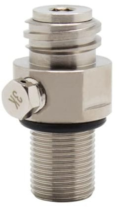 Yuattory Soda-Flasche, Nachfüllbares CO2-Ventil, X 1,5-Eingang zu TR21-4-Ausgang für CO2-Karbonator-Zylindertank, Austauschbarer Adapter, Langlebig, Einfache Installation, Einfach zu Bedienen