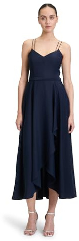 Vera Mont Damen Abendkleid mit Volant 42, Night Sky