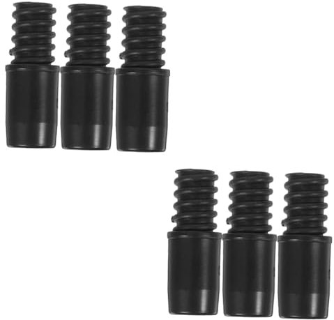 COSMEVIVI 6pcs Telescopic Broom Handle Threaded Tip Replacement Tips for Mop Broom Poles Versatile Design