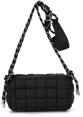 EVEOUT Quilted Puffer Umhängetaschen Damen Kleine Gesteppte Kissen Schultertaschen Leichte Puffer Gesteppte Wolke Tasche
