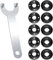 10 Angle Grinder Flange Nuts&1 Angle Grinder Key, Angle Grinder Locking Nuts, Angle Grinder Spanner Wrench Flange Nuts Compatible with Milwaukee Makita Bosch 4.5 5 5/8-11 Angle Grinder Attachments