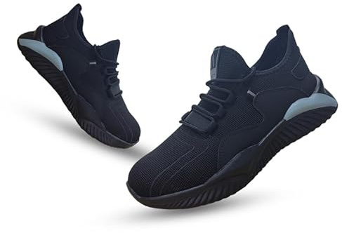 Alivio Safety Shoes Breathable Toe Cap, Safety Trainers Men & Women, Non-Slip Puncture Proof Shoes Prevent Sharp Objects (Navy Blue, 11)