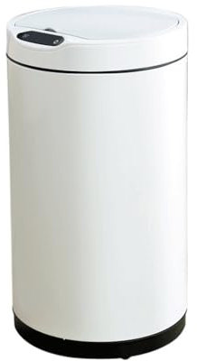 CHENGAIJIAN Poubelle, Poubelle à induction automatique 12L for cuisine salle de bain salon toilettes Poubelle(White)