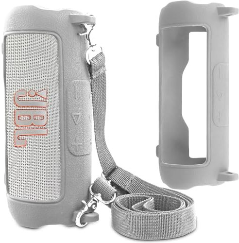 co2CREA Case Silicone for JBL Flip 7 Wireless Portable Bluetooth Speaker, Portable Travel Ultra-light Protective Sleeve with Shoulder Strap