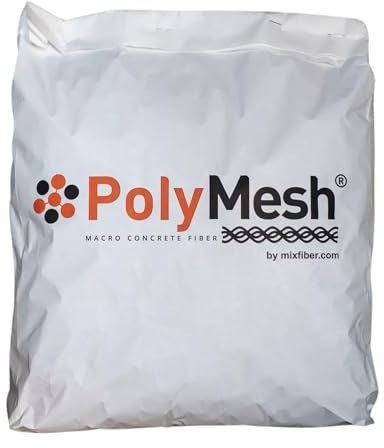 PolyMesh Makrosynthetische Polypropylenfasern zur Betonbewehrung – Rissvermeidung, Schlagfestigkeit & Dauerhafte Stabilität für Industrie- und Spezialböden (3kg)