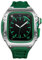 ZXZZNO Para Apple watch band 44mm 45mm funda protectora de aleación de titanio Para iWatch S9 8 7 6 5 4 correa de reloj modificada(Green,45MM)