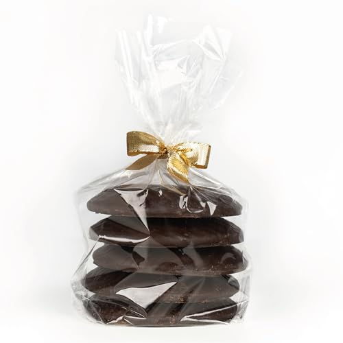 Nürnberger Elisenlebkuchen mit Zartbitter Schokolade – Saftig & Handgefertigt | Edle Lebkuchen Spezialität | Traditionelles Weihnachtsgebäck | 5er-Pack