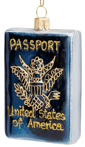 SIKORA US Passport besondere Weihnachtskugel Glas Weihnachtsmann Christbaumschmuck Deko Figur Weihnachten Anhänger Ornament - Premium Line - BS839