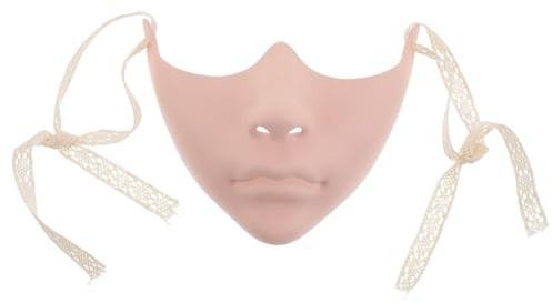 BESPORTBLE Halbmaske für Halloween und Kostümpartys Gesichtsmaske aus Plastik für Damen und Herren Hautfarbene Maske für Maskenbälle Rollenspiele und Festivals
