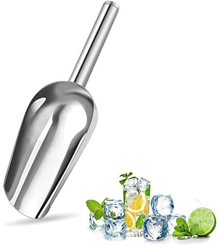 Eisschaufel, Edelstahl Schaufel Zangen, 5 x Schaufeln / 5 x Eiszange, Edelstahl Mehlschaufel Futterschaufel Abwiegeschaufel, für Bar, Küchen, Büfett, Party, Home Kitchen Set (Schaufel)
